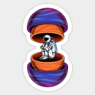 Astronaut and planets Sticker